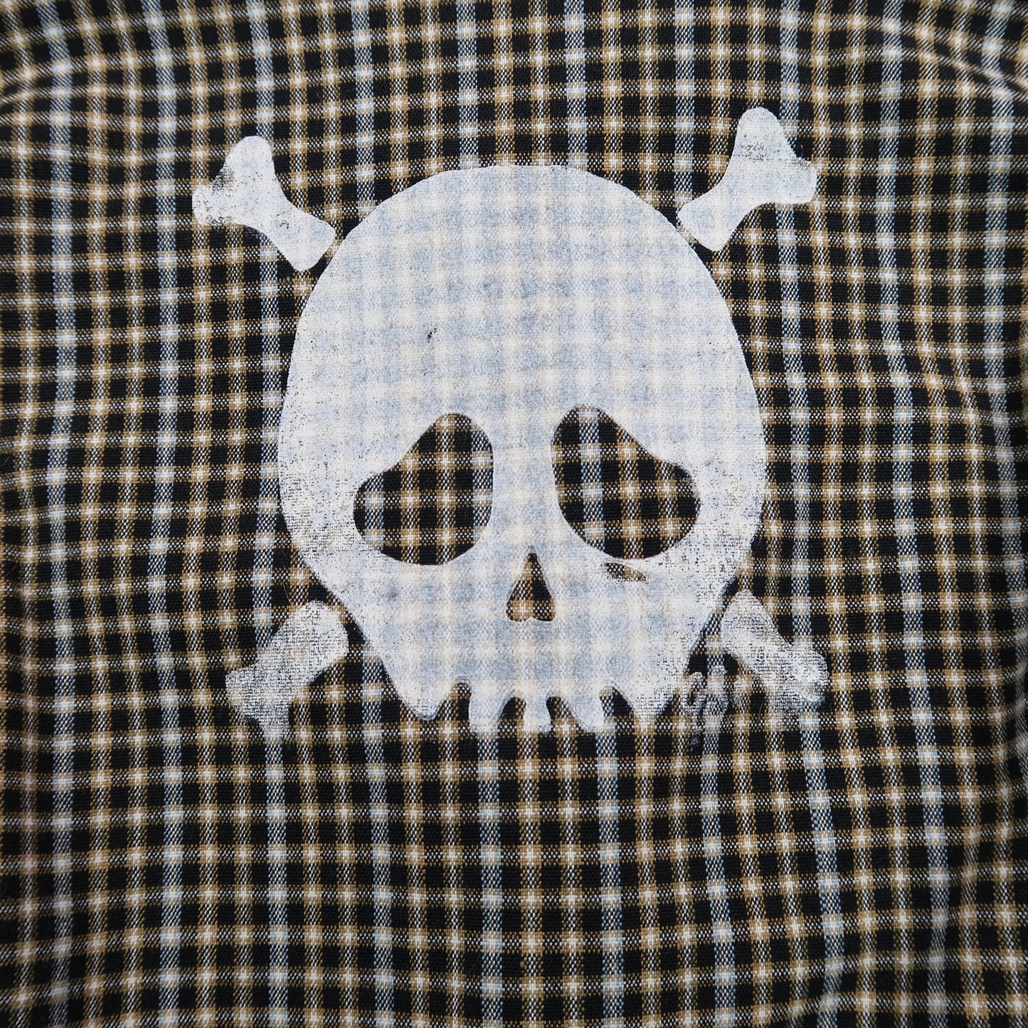"Grim Skull" Plaid Tank Top - Medium