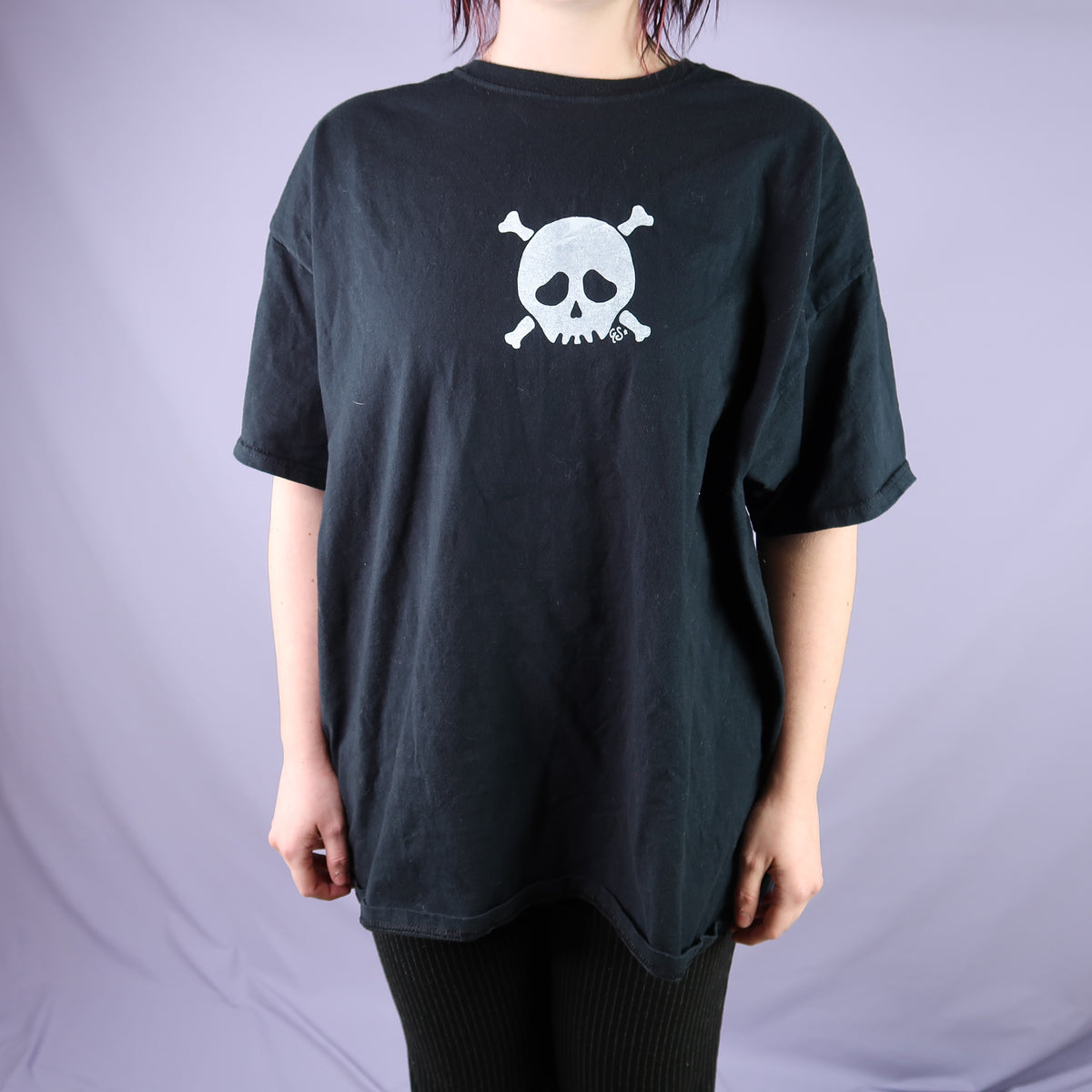 "Grim Skull" Black T-Shirt - XL