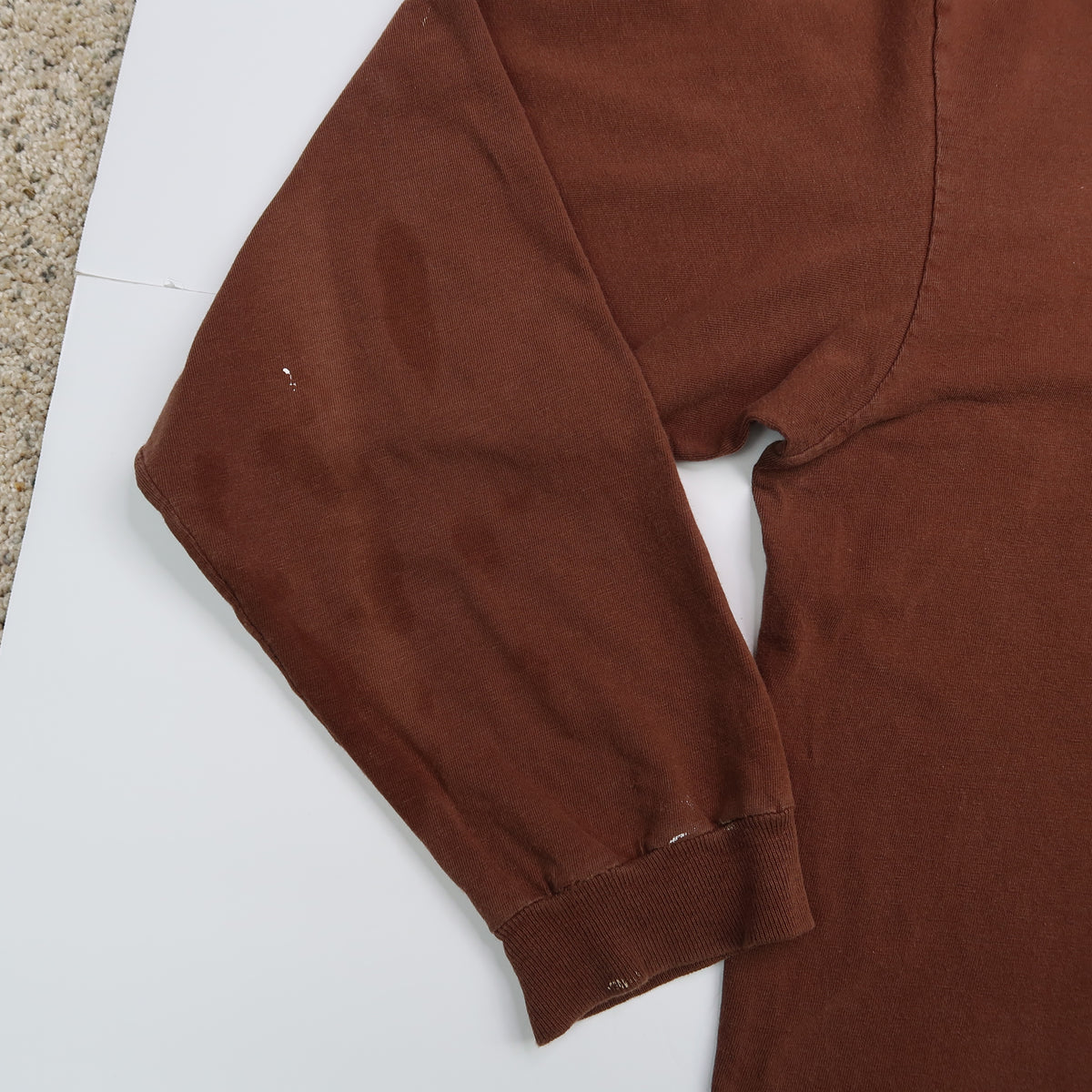 "Melted Visions" Brown Long Sleeve Shirt - Large