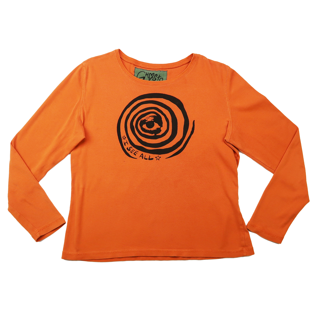 "I See All" (Eye Spiral) Long Sleeve Top - Medium