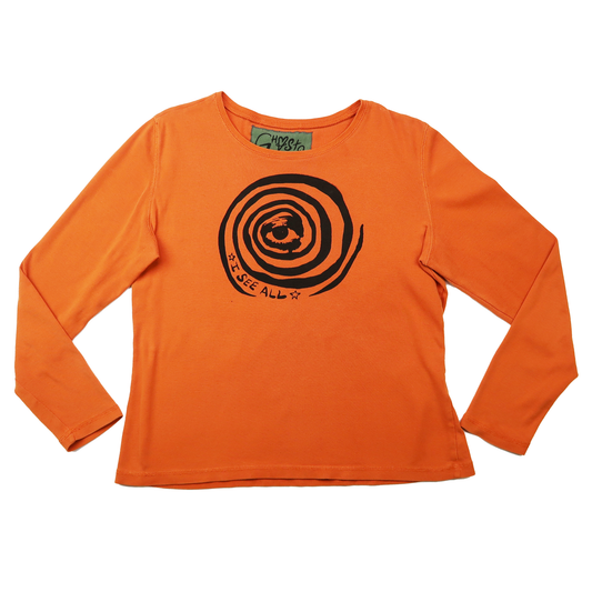 "I See All" (Eye Spiral) Long Sleeve Top - Medium
