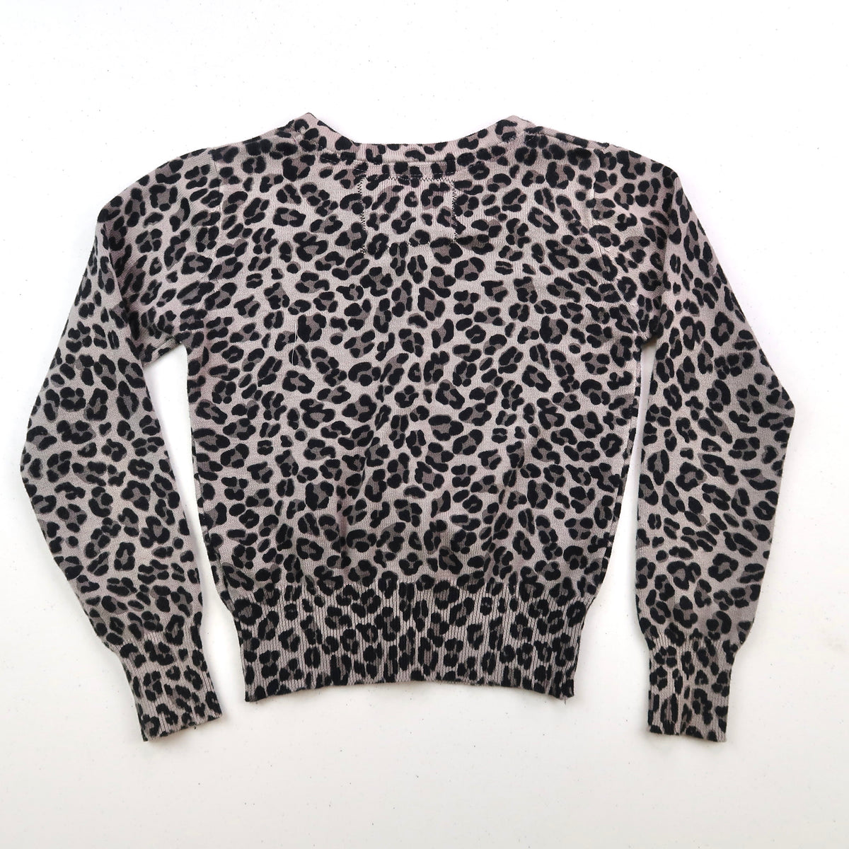 "Grim Skull" Cheetah Print Cardigan Top - XS