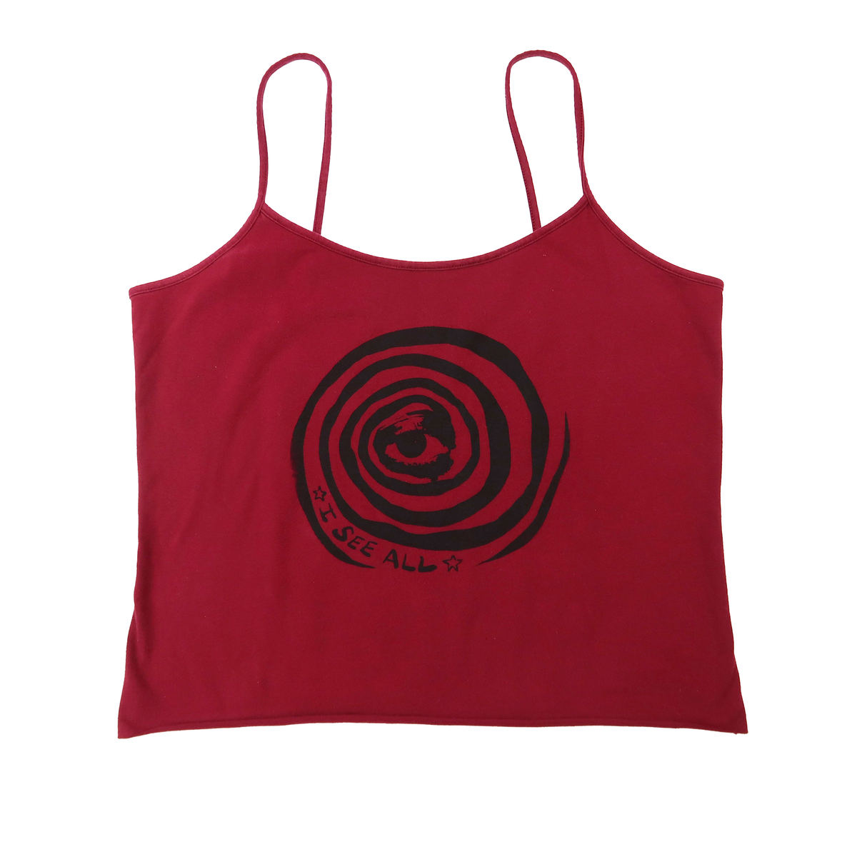 "I See All" (Eye Spiral) Red Tank Top - XL