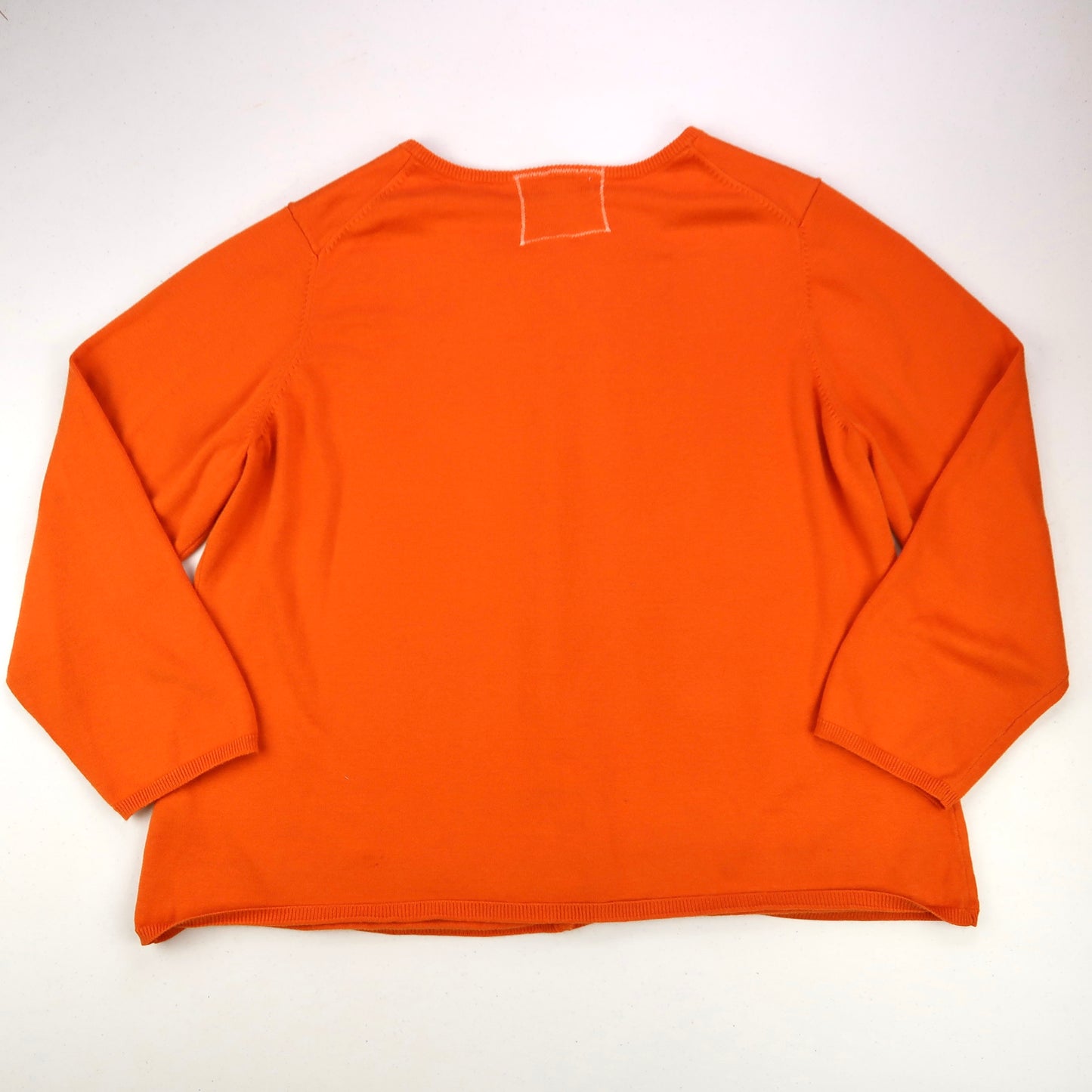 "Grim Skull" Orange Cardigan Sweater - 3XL