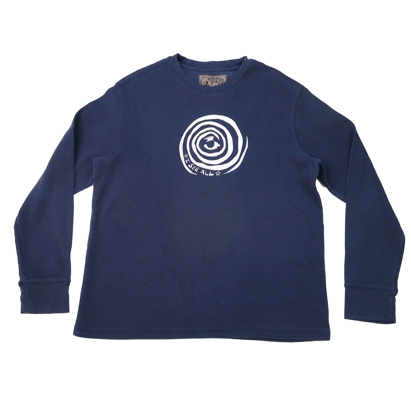 "I See All" (Eye Spiral) Navy Blue Thermal - XL
