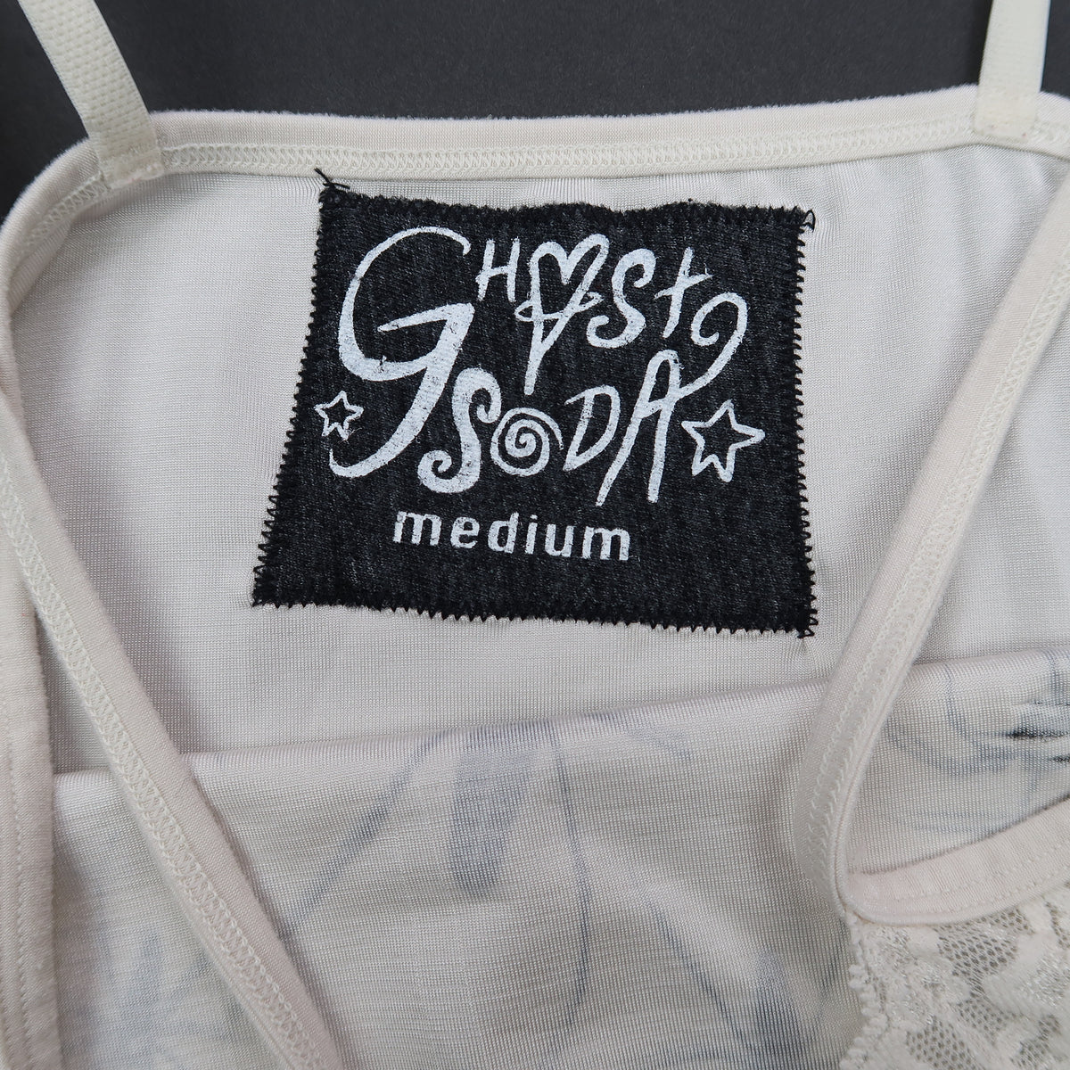 MISPRINT "I Love Spiders" Lace Tank Top - Medium