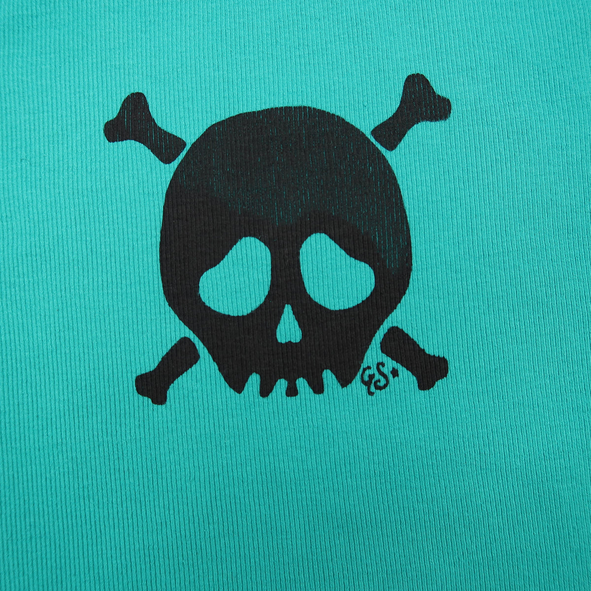 "Grim Skull" Teal Tank Top - Large