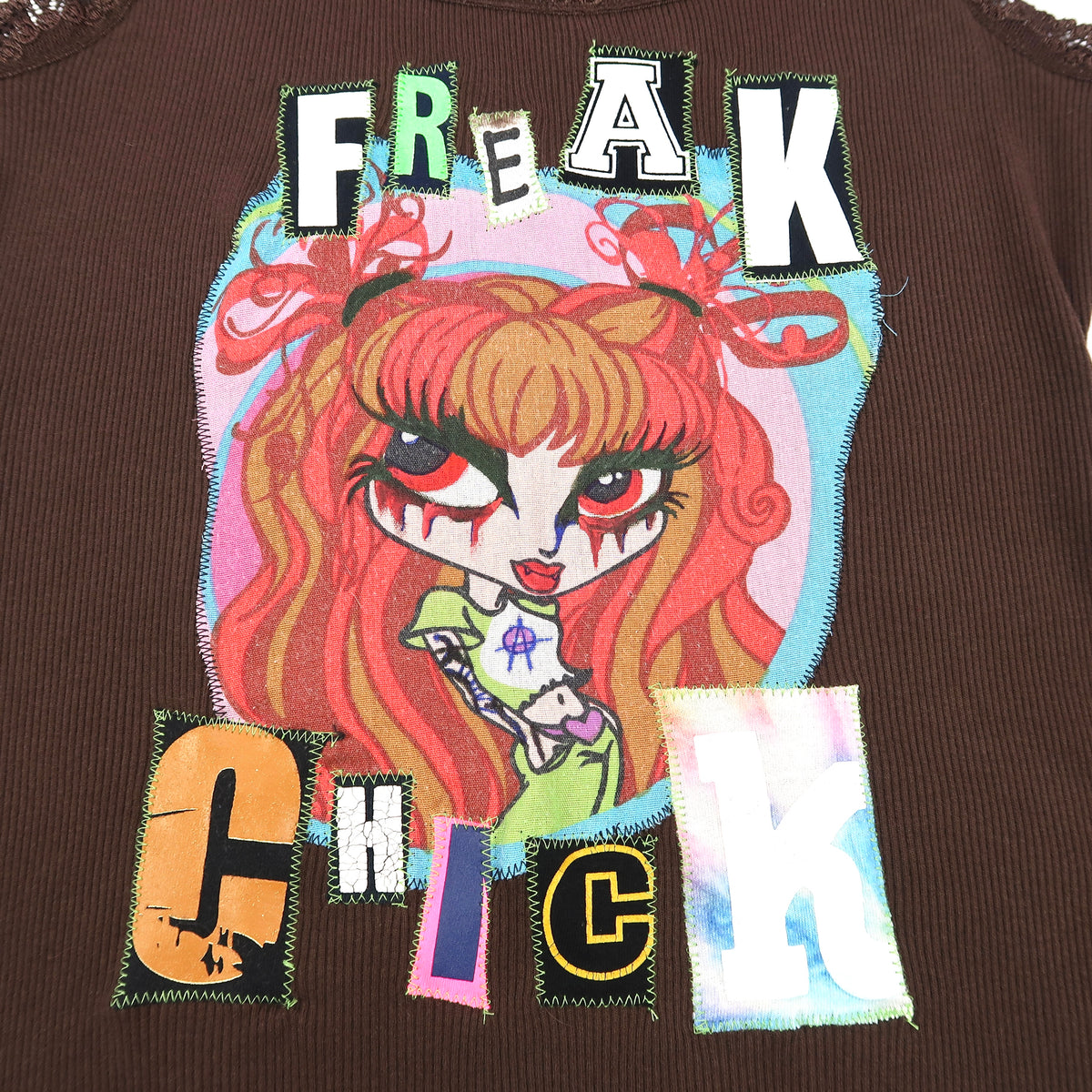 1OF1 "FREAK CHICK" Ghost Soda Original Patchwork Tank - Medium