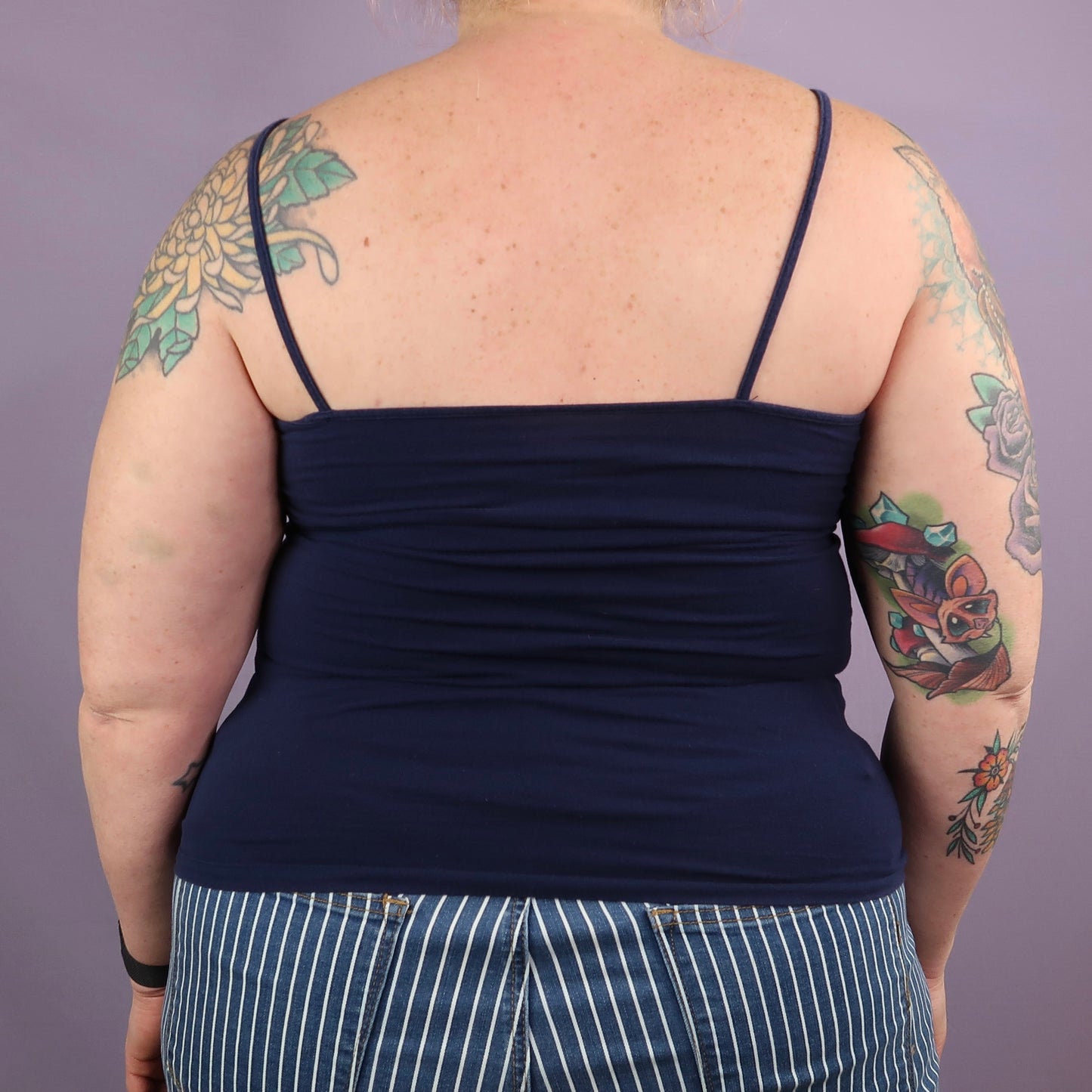 "I See All" (Eye Spiral) Navy Blue Tank Top - XL