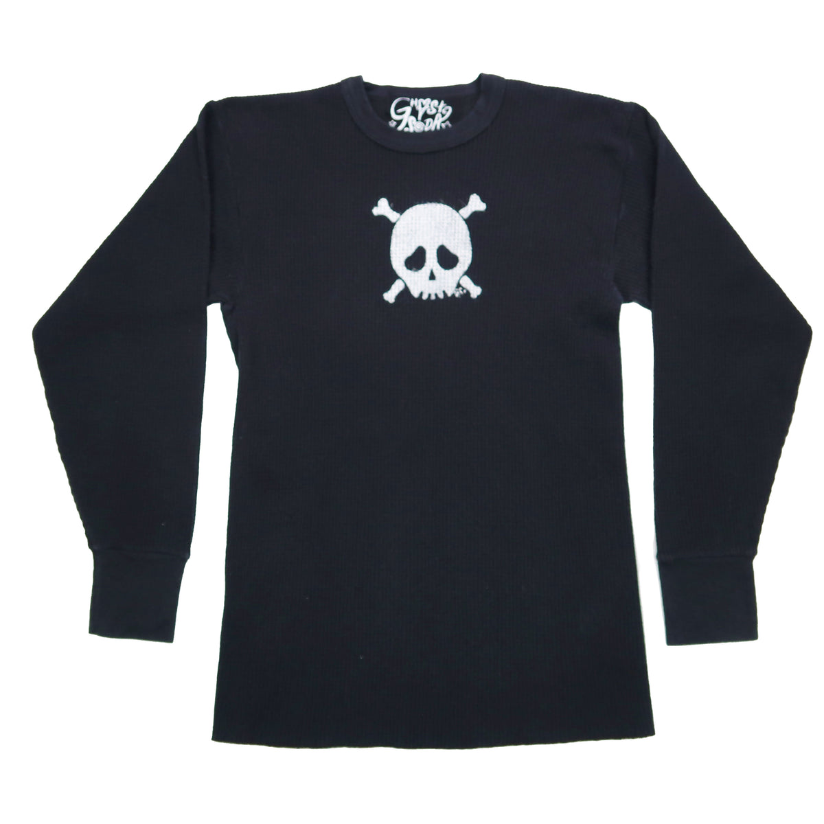 "Grim Skull" Gray Thermal Long Sleeve - Small