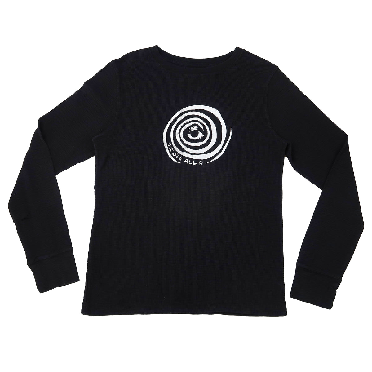 "I See All" (Eye Spiral) Black Thermal - Medium