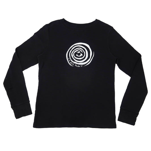 "I See All" (Eye Spiral) Black Thermal - Medium