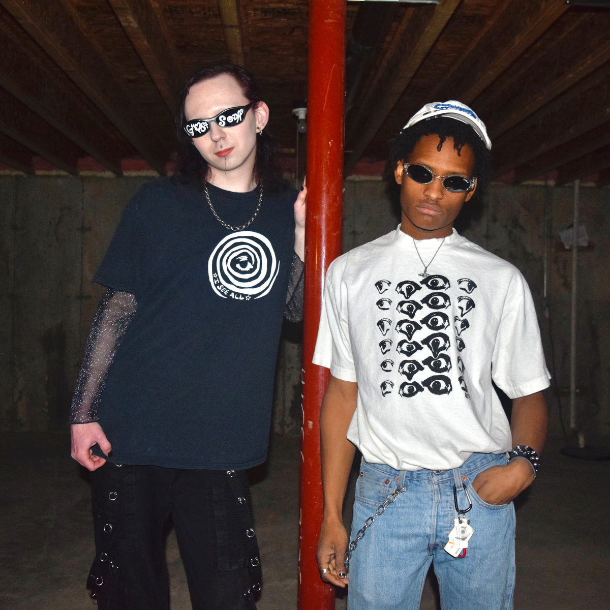 MISPRINT "Melted Visions" White T-shirt - 3XL