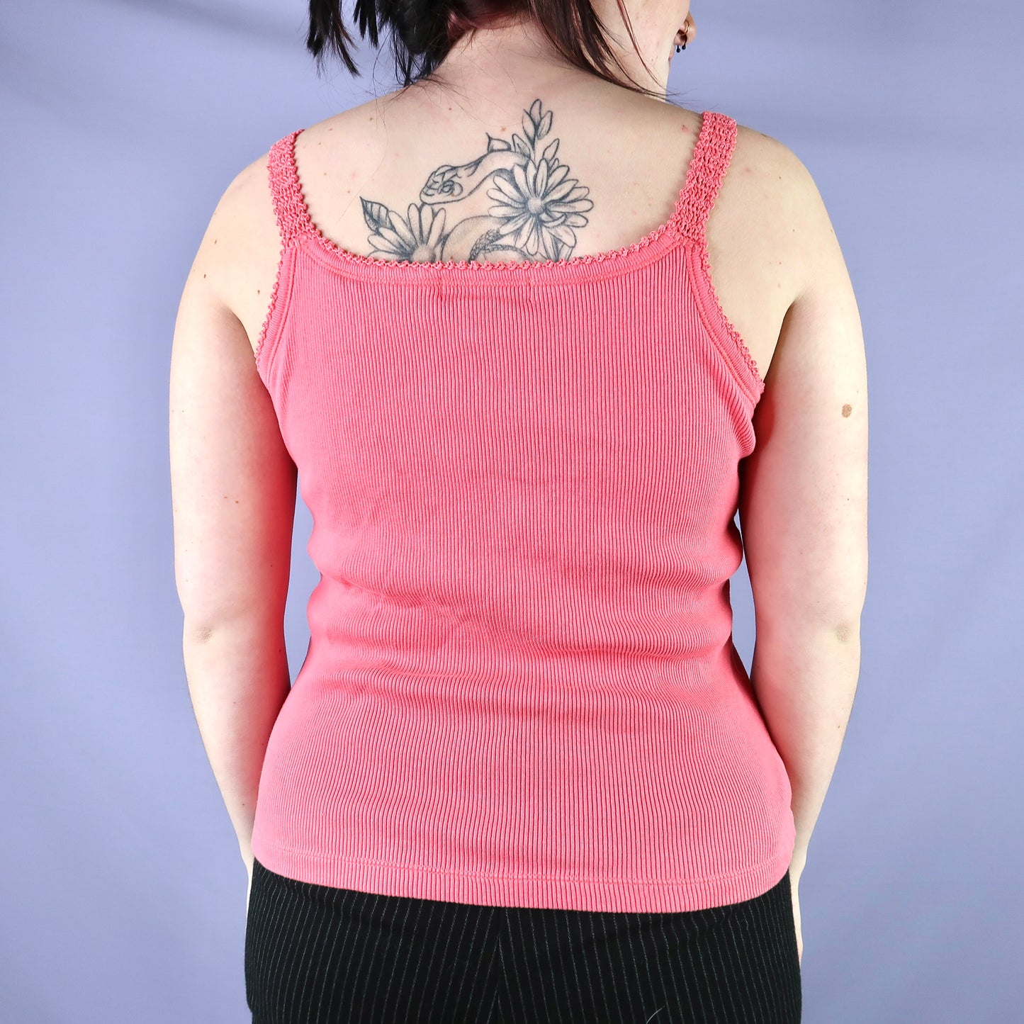 "I Love Spiders" Pink Tank Top - Medium