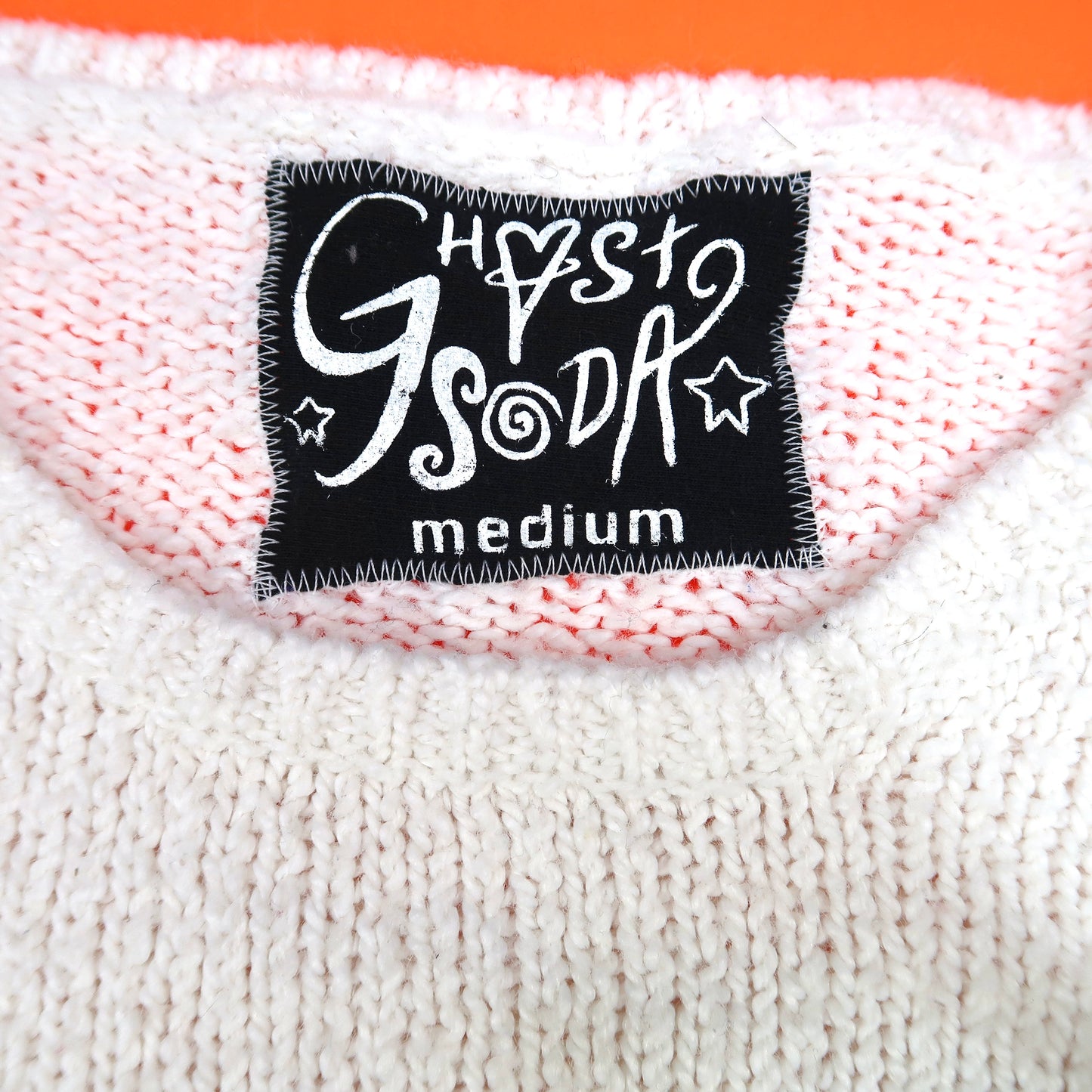 "Weeping Butterfly" White Sweater - Medium