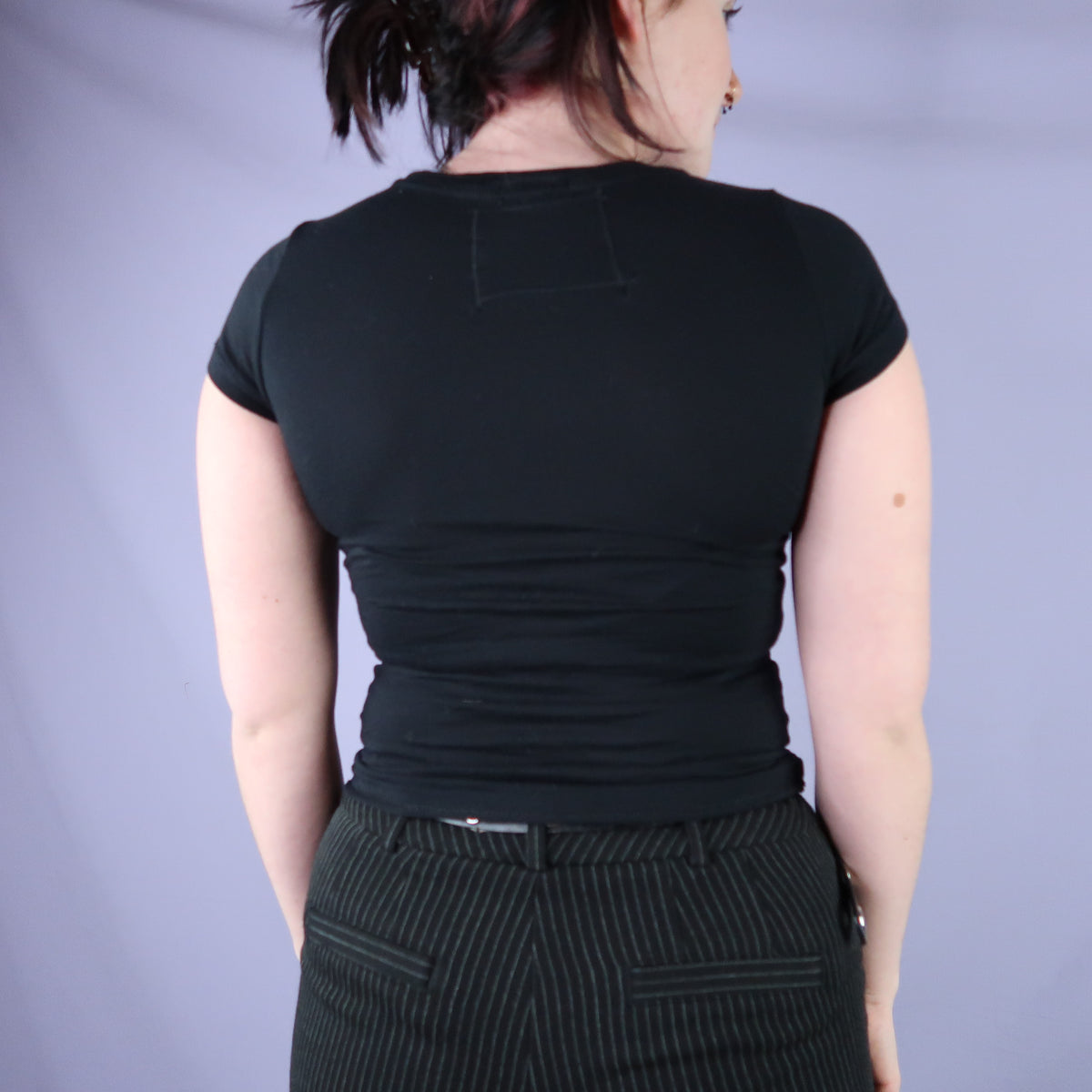 "Grim Skull" Black Fitted Shirt - Small