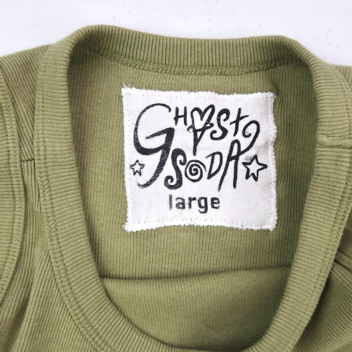 "Weeping Butterfly" Army Green Tank Top - Large