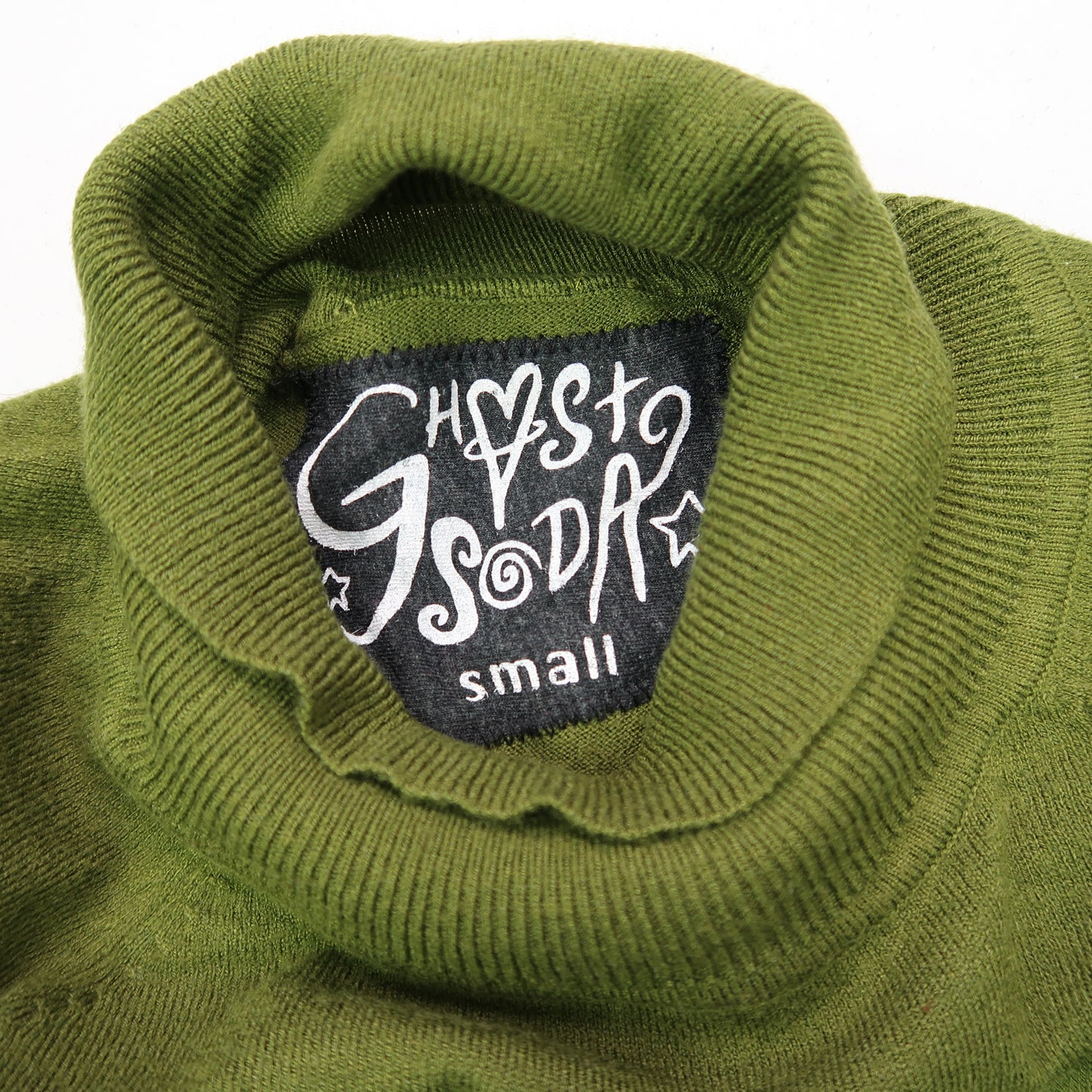 "Patches the Dog" Green Turtleneck - Small