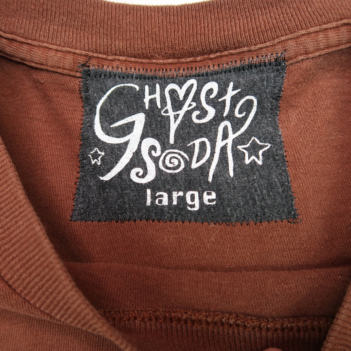 "Melted Visions" Brown Long Sleeve Shirt - Large