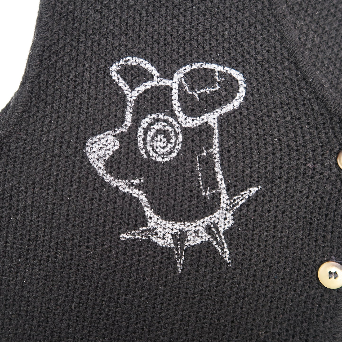 "Patches the Dog" Black Sweater Vest - Medium