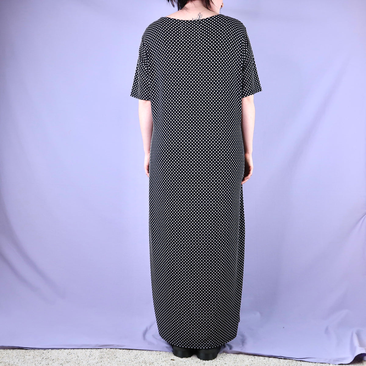 "Grim Skull" Polka Dot Babydoll Dress - 3XL