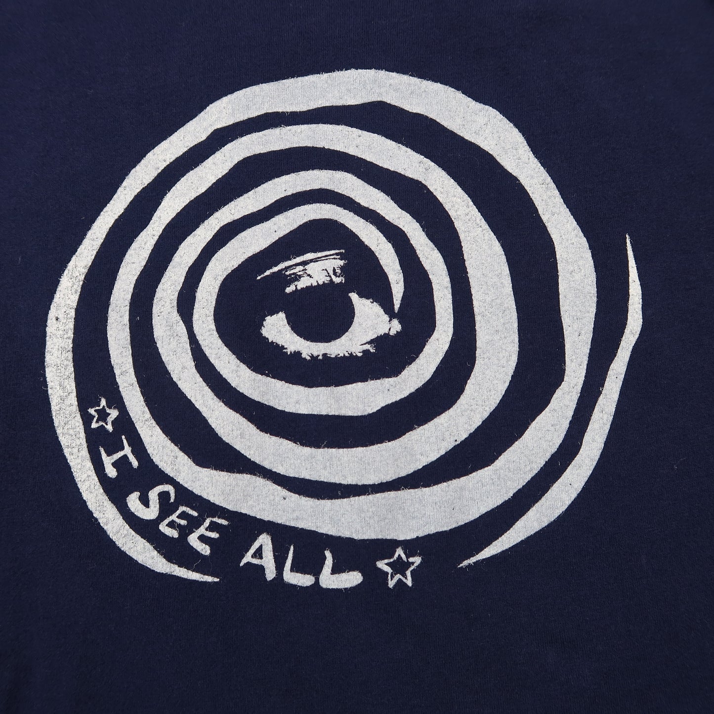 "I See All" (Eye Spiral) Navy Blue Tank Top - XL