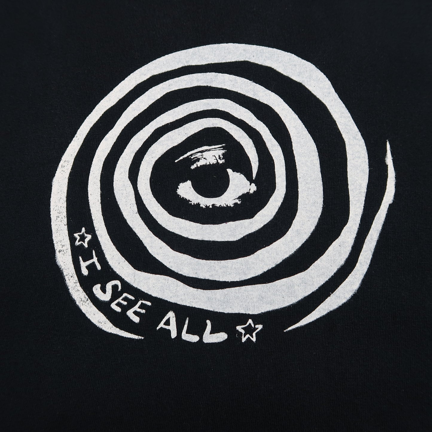 "I See All" (Eye Spiral) Black T-Shirt - XL