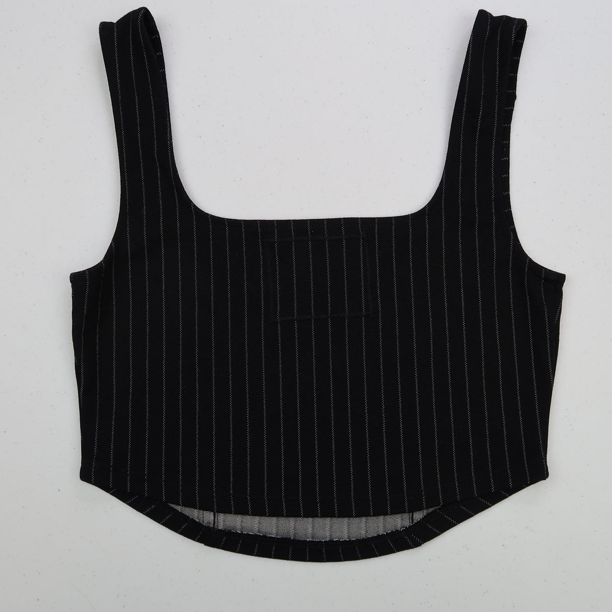 "Grim Skull" Pinstripe Black Tank Top - Medium