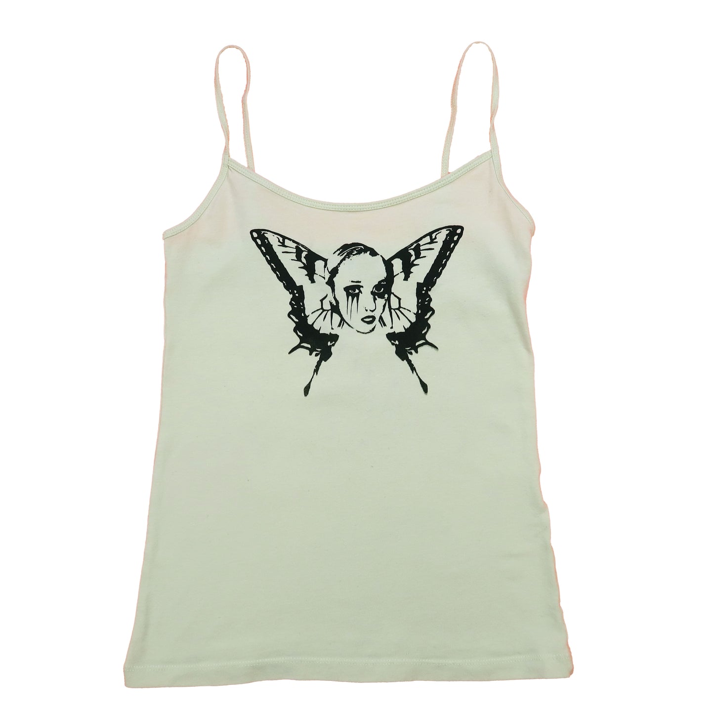 "Weeping Butterfly" Light Green Tank Top - Small