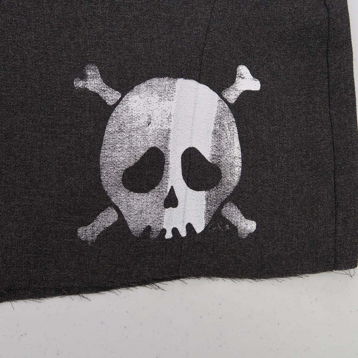 "Grim Skull" Gray Skirt - Medium