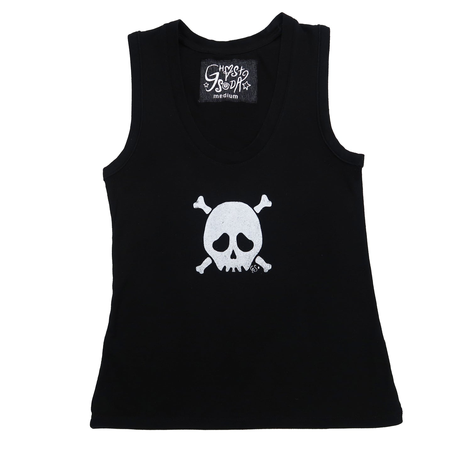 "Grim Skull" Black Tank - Medium