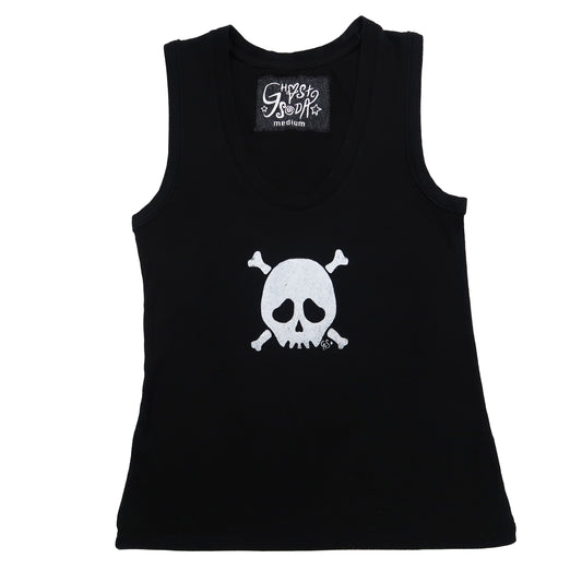 "Grim Skull" Black Tank - Medium
